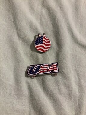 USA Flag Charms - Red, White & Blue